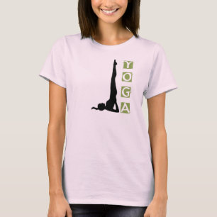 Camiseta T-shirt da pose da ioga da inversão