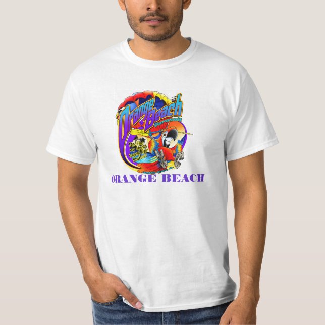 CAMISETA T-SHIRT DA PRAIA - AL ALARANJADO DA PRAIA (Frente)