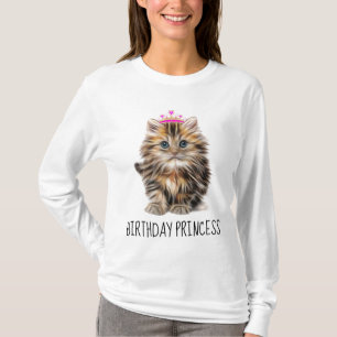 Camiseta T-shirt da PRINCESA senhoras do ANIVERSÁRIO