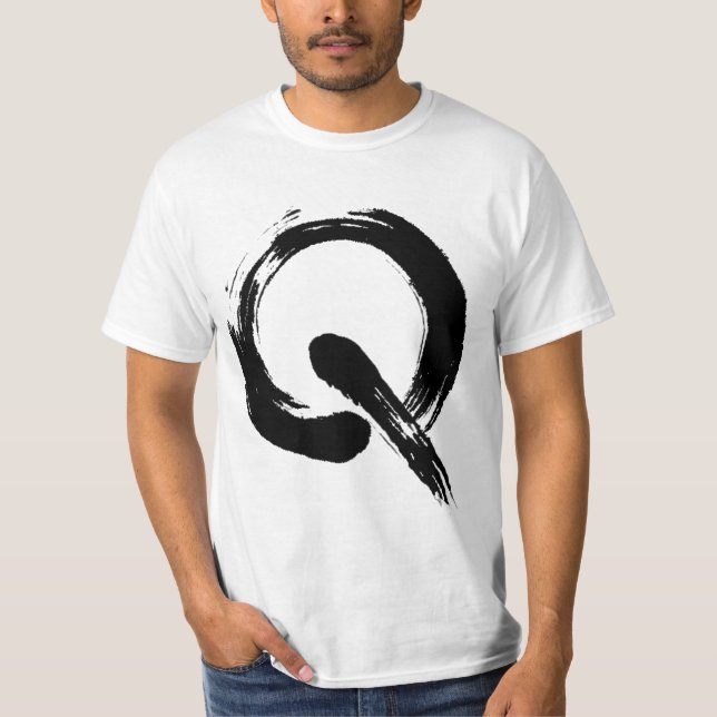 Camiseta T-shirt da procura Q com código de QR (Frente)