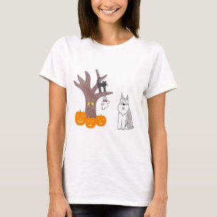 Camiseta T-shirt da queda do Schnauzer