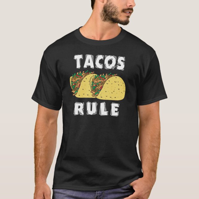 Camiseta T-shirt da regra do Tacos (Frente)