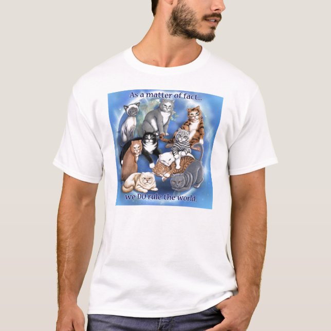 Camiseta T-shirt da regra dos gatos (Frente)