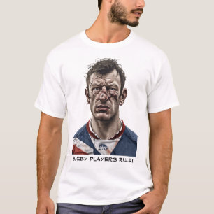Camiseta T-shirt da regra dos jogadores de rugby