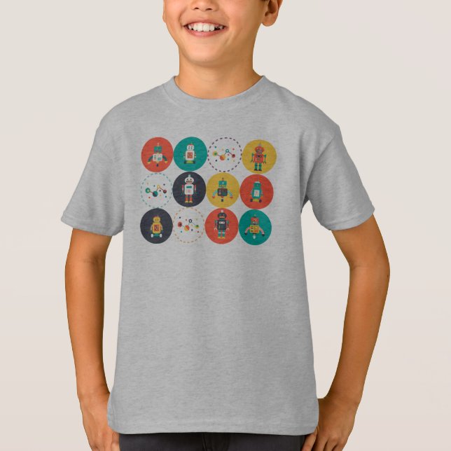 Camiseta T-shirt da regra dos robôs (Frente)