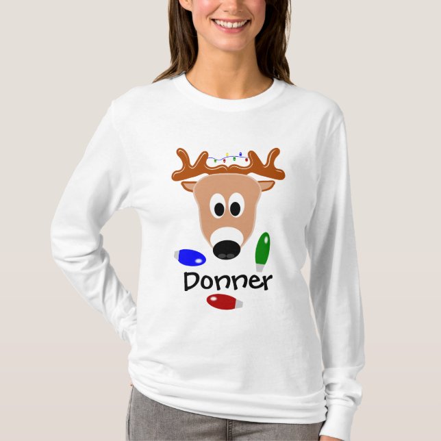 Camiseta T-shirt da rena de Donner (Frente)