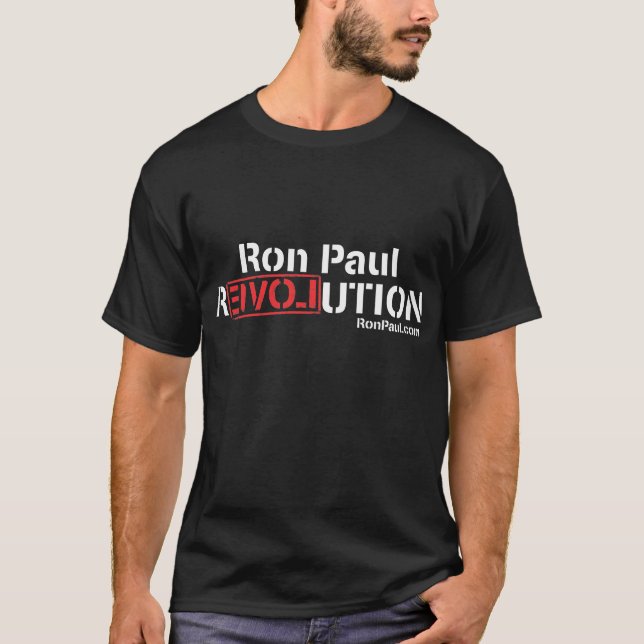 Camiseta T-shirt da revolução de Ron Paul (Frente)
