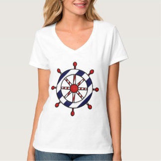 Camiseta T-shirt da roda do navio náutico