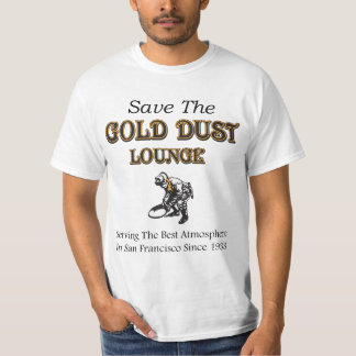 Camiseta T-shirt da sala de estar da poeira Dourado (design