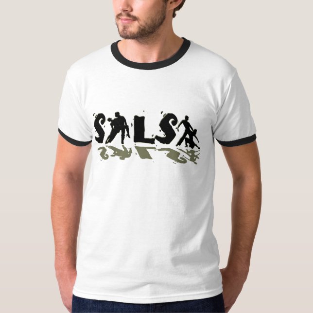 Camiseta T-shirt da SALSA - para amantes da dança da salsa (Frente)