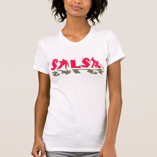 Camiseta T-shirt da SALSA - para amantes da dança da salsa (Frente)