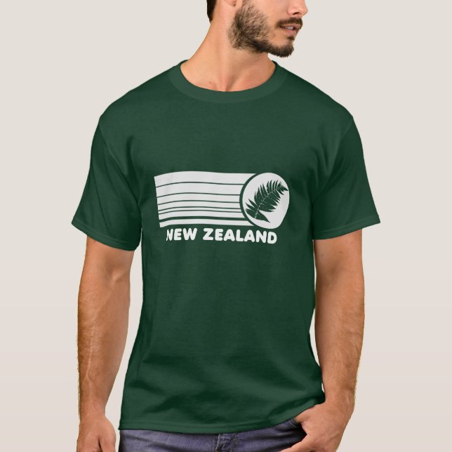Camiseta T-shirt da samambaia de prata de Nova Zelândia (Frente)