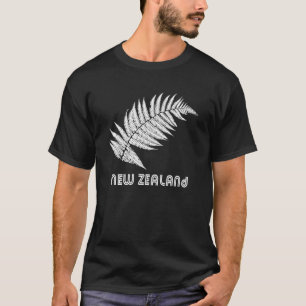 Camiseta T-shirt da samambaia de prata de Nova Zelândia