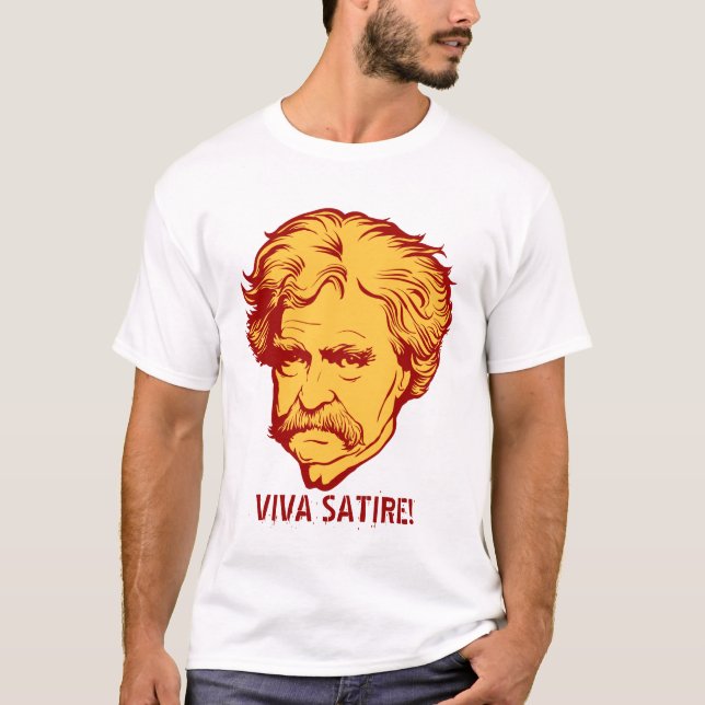 Camiseta T-shirt da sátira de Mark Twain "Viva " (Frente)