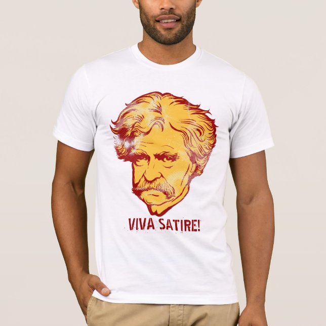 Camiseta T-shirt da sátira de Mark Twain "Viva " (Frente)