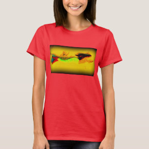 Camiseta t-shirt da sereia da natação