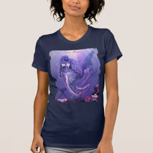 Camiseta T-Shirt da Sereia do Oceano Roxo