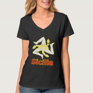 Camiseta T-Shirt da Sicilia com Símbolo Trinacria