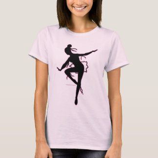Camiseta T-shirt da silhueta da bailarina de Prima