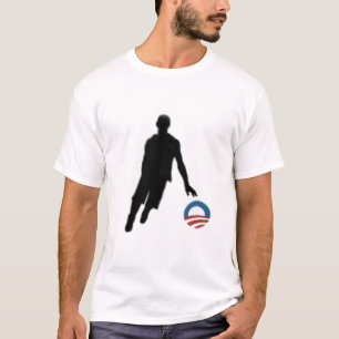Camiseta T-shirt da silhueta do basquetebol de Obama