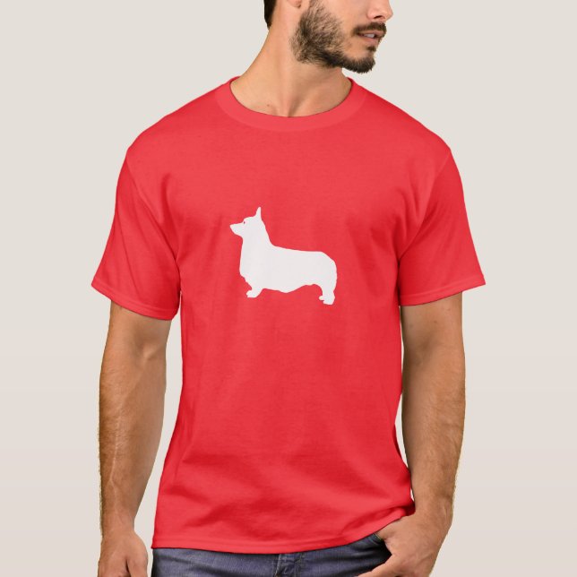 Camiseta T-shirt da silhueta do Corgi (Frente)