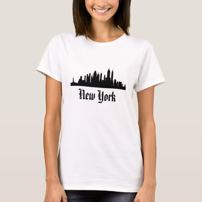 Camiseta T-shirt da skyline de "NEW YORK" (Frente)