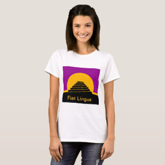 Camiseta T-shirt da sociedade da criação da língua das