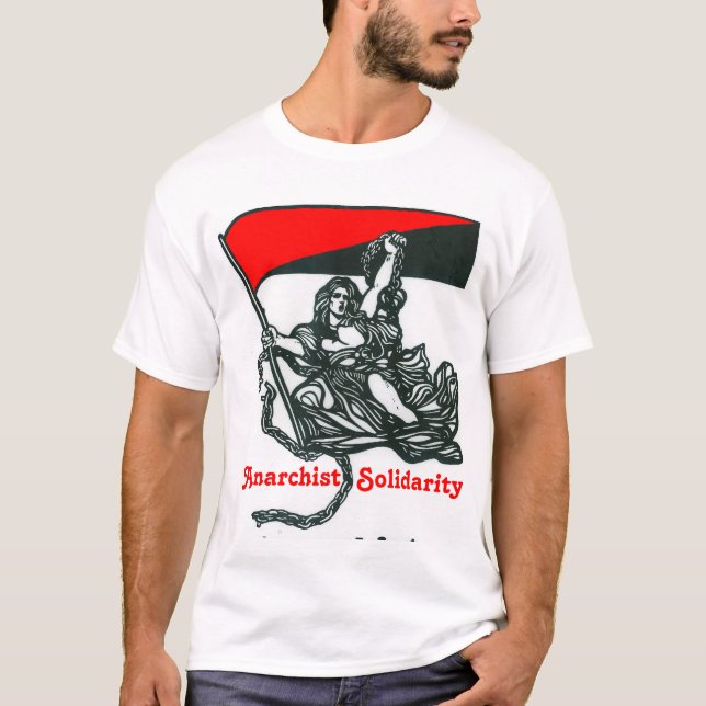 Camiseta T-shirt da solidariedade do anarquista (Frente)