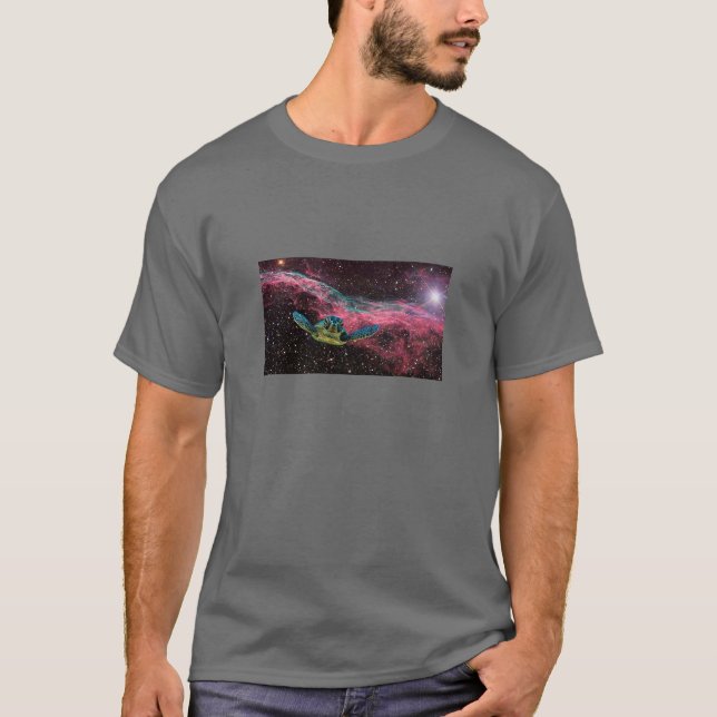 Camiseta T-shirt da tartaruga do espaço (Frente)