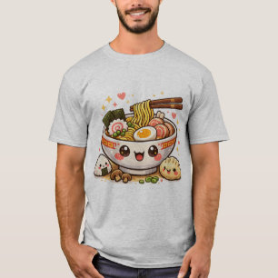 Camiseta T‑Shirt da Tigela de Ramen Kawaii