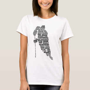Camiseta T-shirt da tipografia do jogador de hóquei do nom