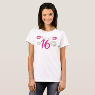 Camiseta T-shirt da tipografia V.2 do doce 16
