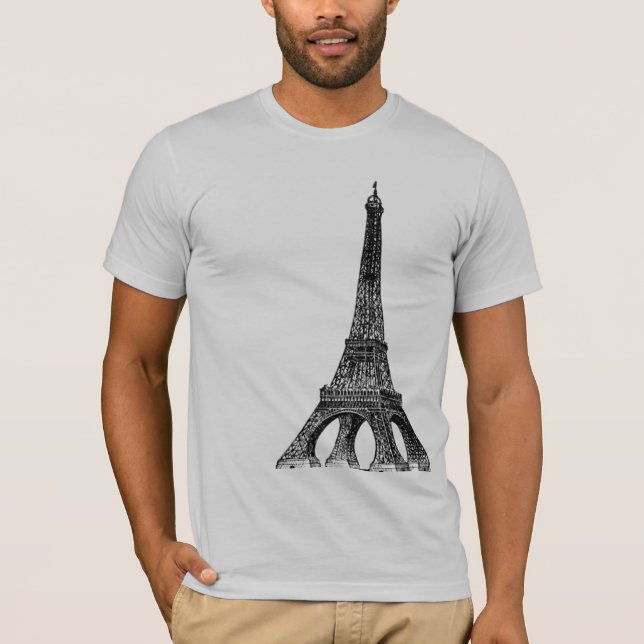 Camiseta T-shirt da torre Eiffel (Frente)