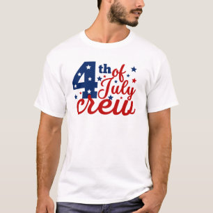 Camiseta T-Shirt Da Tripulação Do Dia 4 De Julho