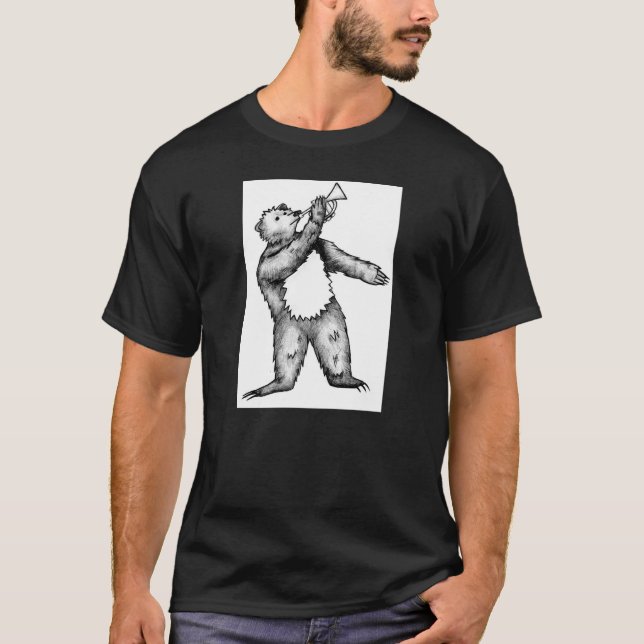 Camiseta T-shirt da trombeta do URSO (Frente)