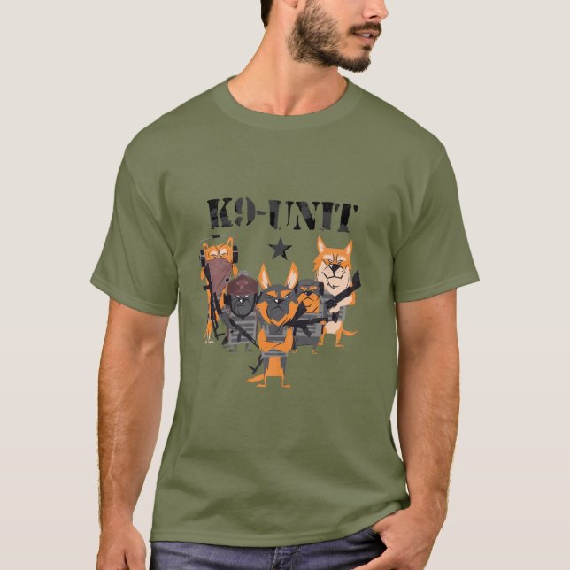 Camiseta T-Shirt da Unidade de Cachorro da Polícia K9 (Frente)