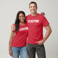 T-Shirt da Universidade CLIENTE Vermelha e Branca
