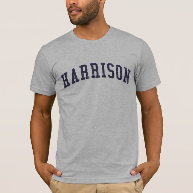 Camiseta T-shirt da universidade de Harrison (afligido) (Frente)