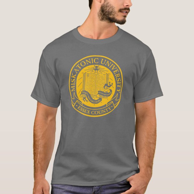 Camiseta T-shirt da universidade de Miskatonic (Frente)