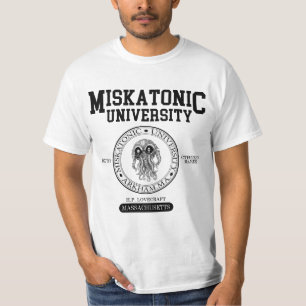 Camiseta T-shirt da universidade de Miskatonic