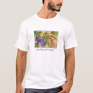 Camiseta T-shirt da uva da aguarela