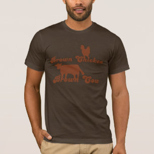 Camiseta T-shirt da vaca de Brown da galinha de Brown