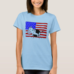 Camiseta T-shirt da vaca dos EUA