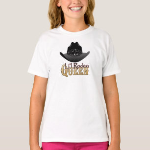 Camiseta T-shirt da vaqueira da rainha do rodeio de Li'l