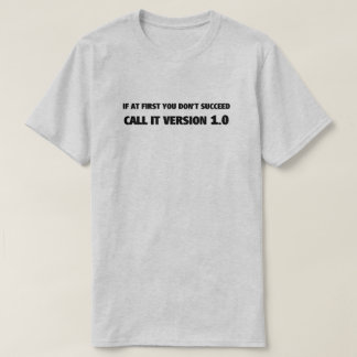 Camiseta T-shirt da versão 1,0