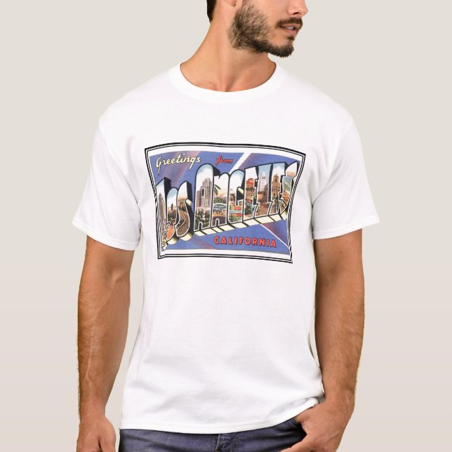 Camiseta T-shirt da viagens vintage Los Angeles (Frente)