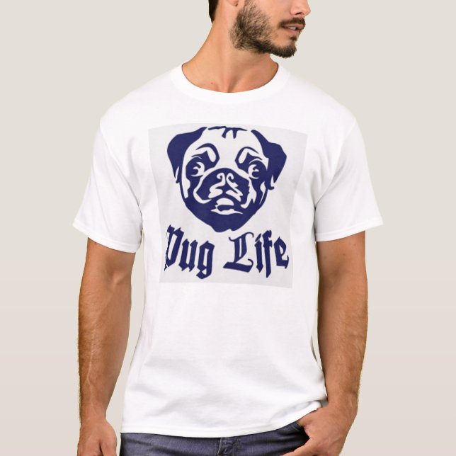 Camiseta T-shirt da vida do Pug (Frente)