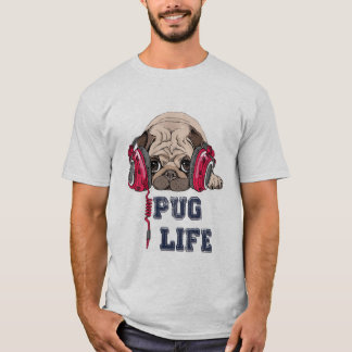 Camiseta T-shirt da vida do Pug