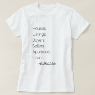 Camiseta T-shirt da vida dos bens imobiliários