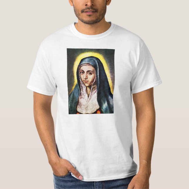 Camiseta T-shirt da Virgem Maria de El Greco (Frente)